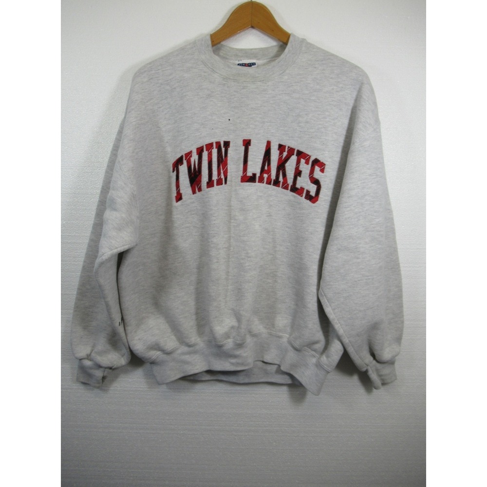 Vintage 90s Jerzees Twin Lakes Crewneck Sweatshirt Men XL Super Sweats
